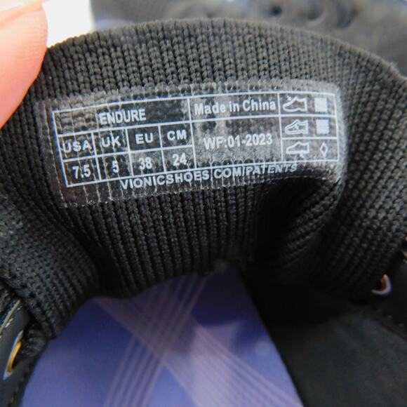 Vionic Endure Textile Women's Black Low Top Sneakers Size 7.5 Shoes - Picture 8 of 10